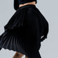 Asymmetrical Pleated Skirt