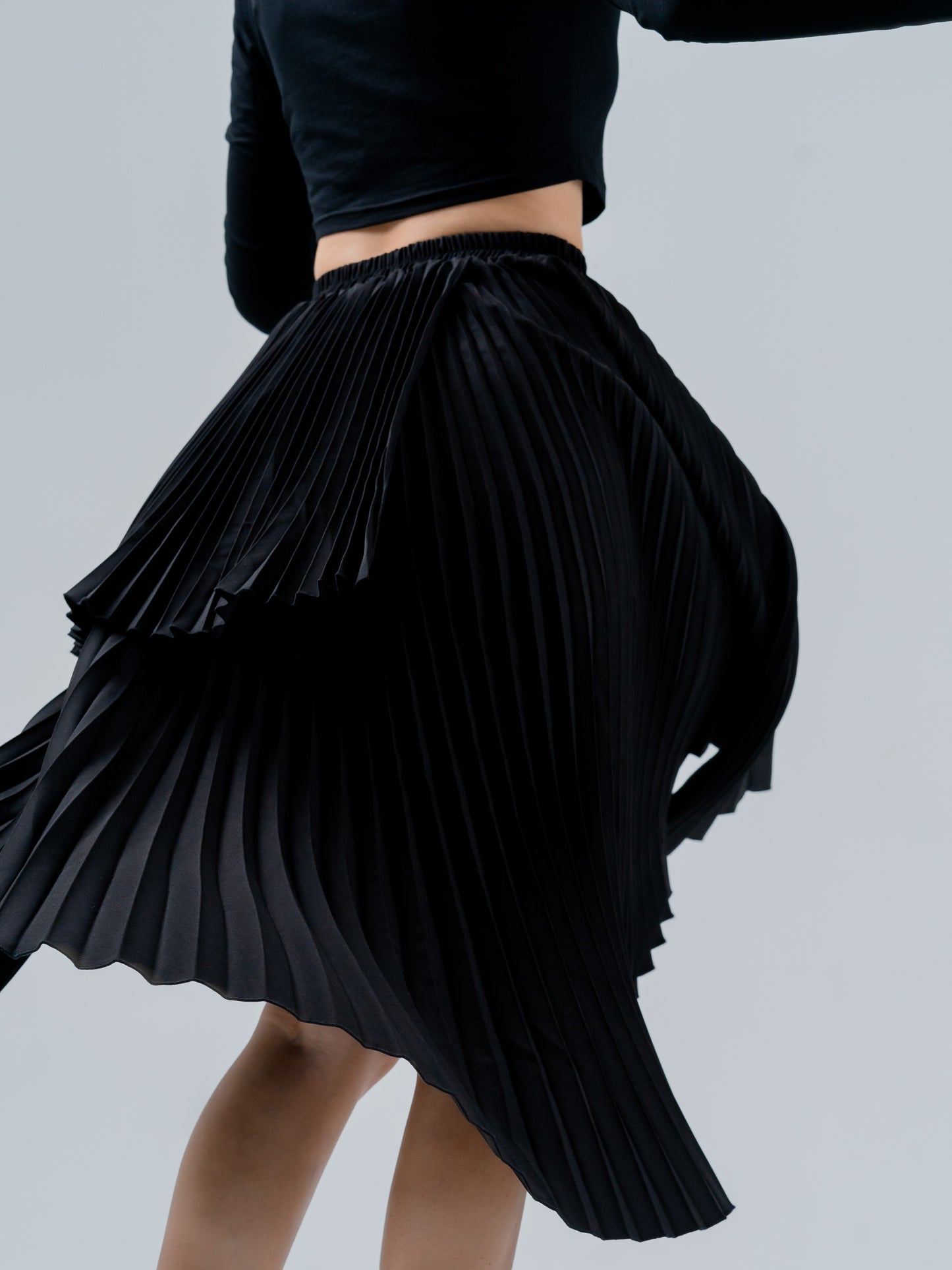 Asymmetrical Pleated Skirt