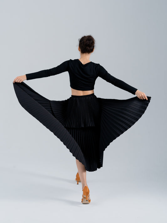 Asymmetrical Pleated Skirt