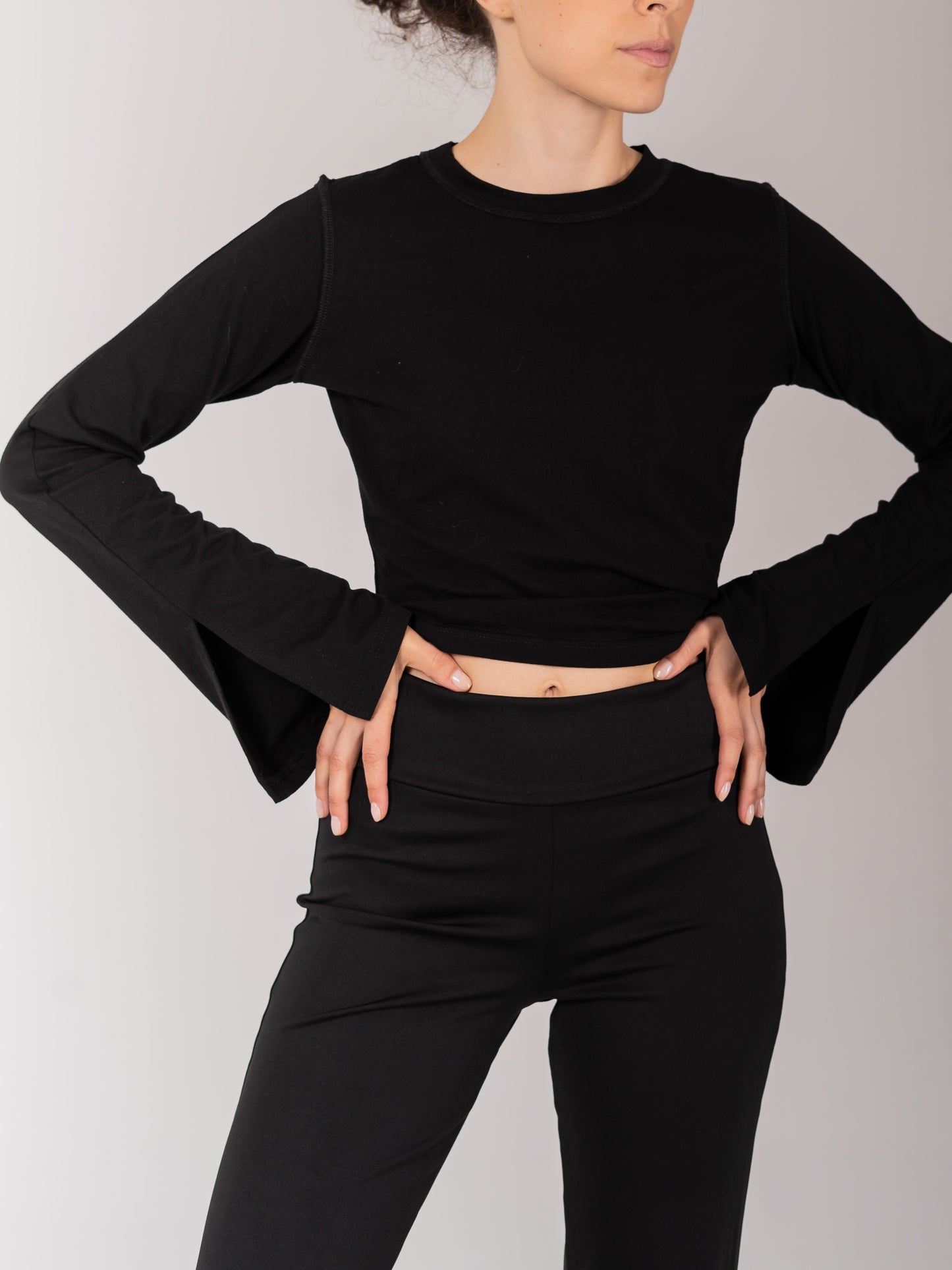 Flared Long Sleeve Top