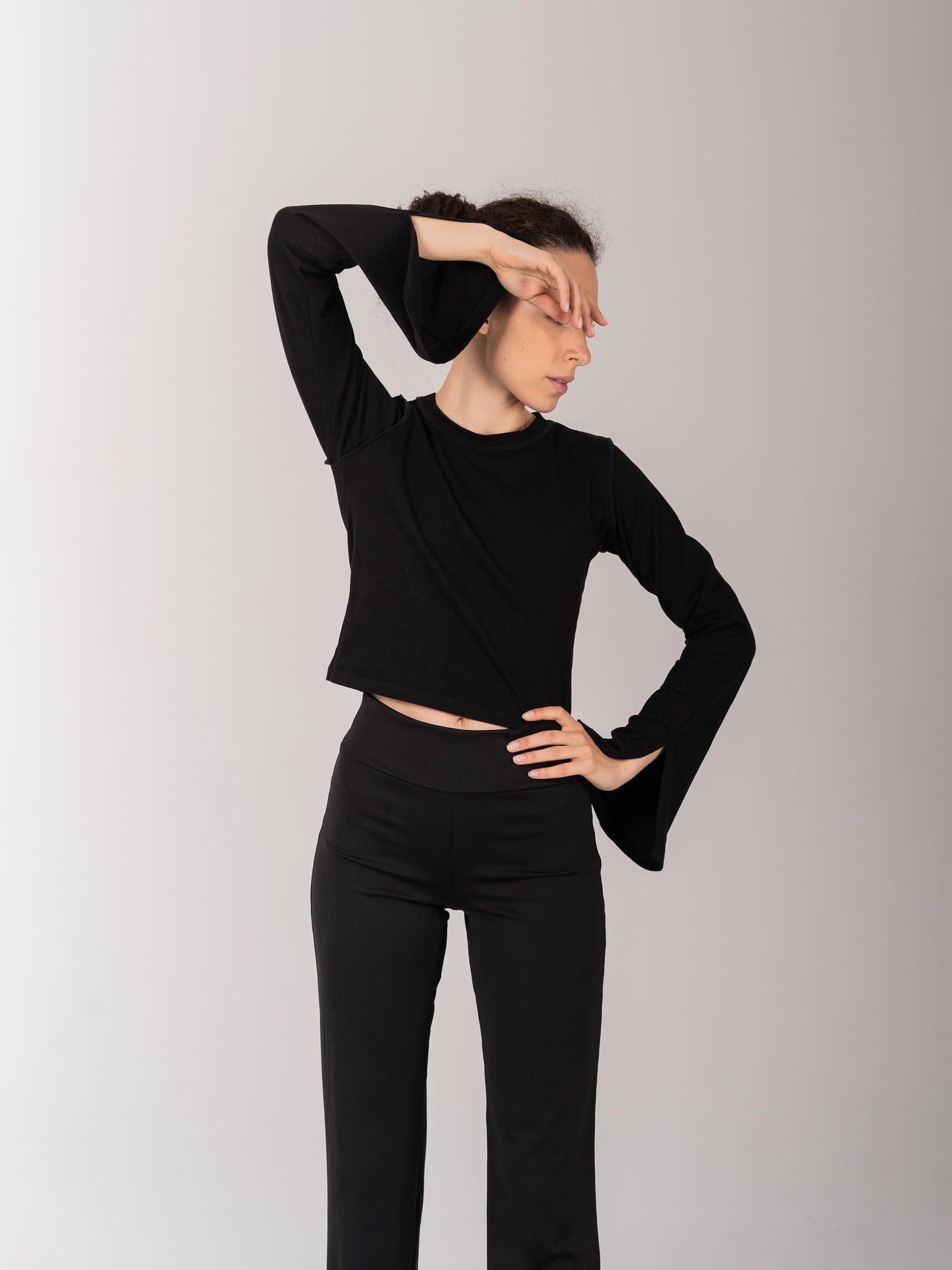 Flared Long Sleeve Top