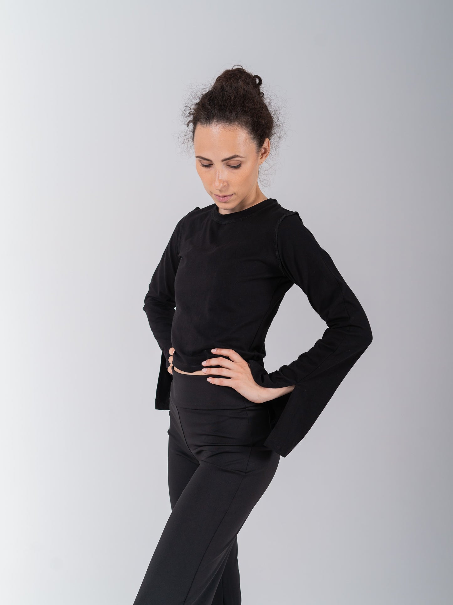 Flared Long Sleeve Top