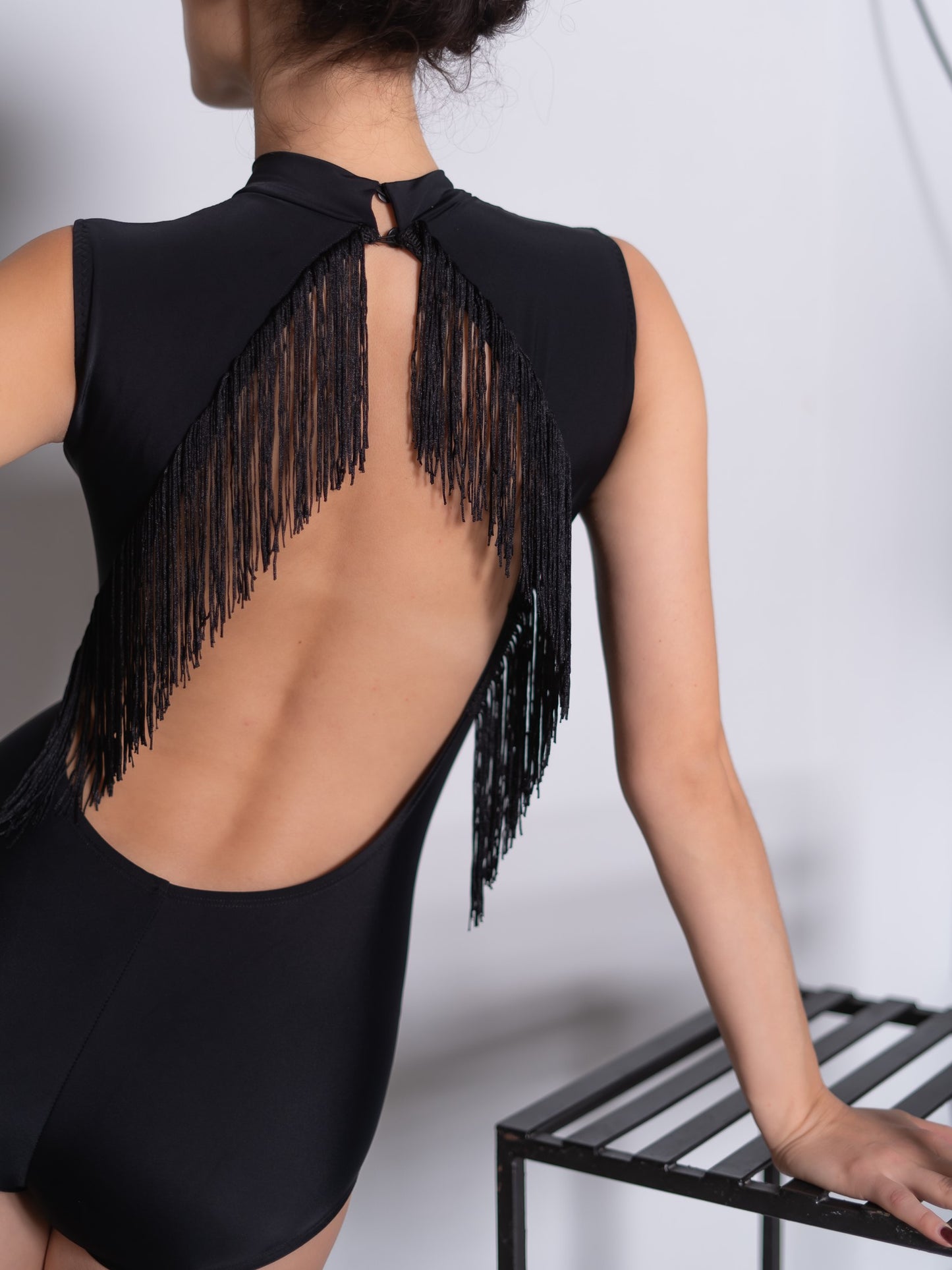 Sleeveless Leotard with Fringe