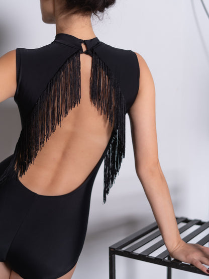 Sleeveless Leotard with Fringe