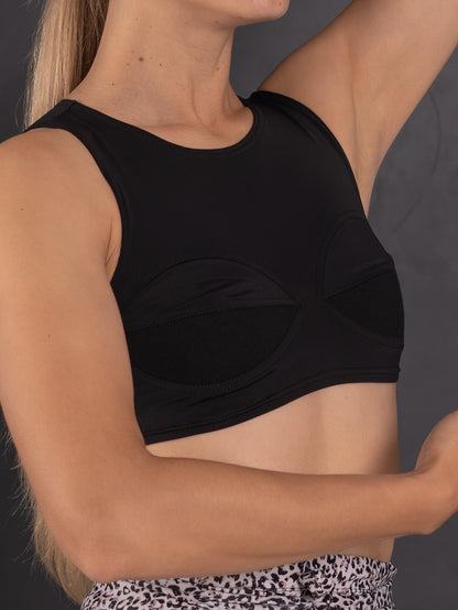 Crop Top with Decorative Stitching