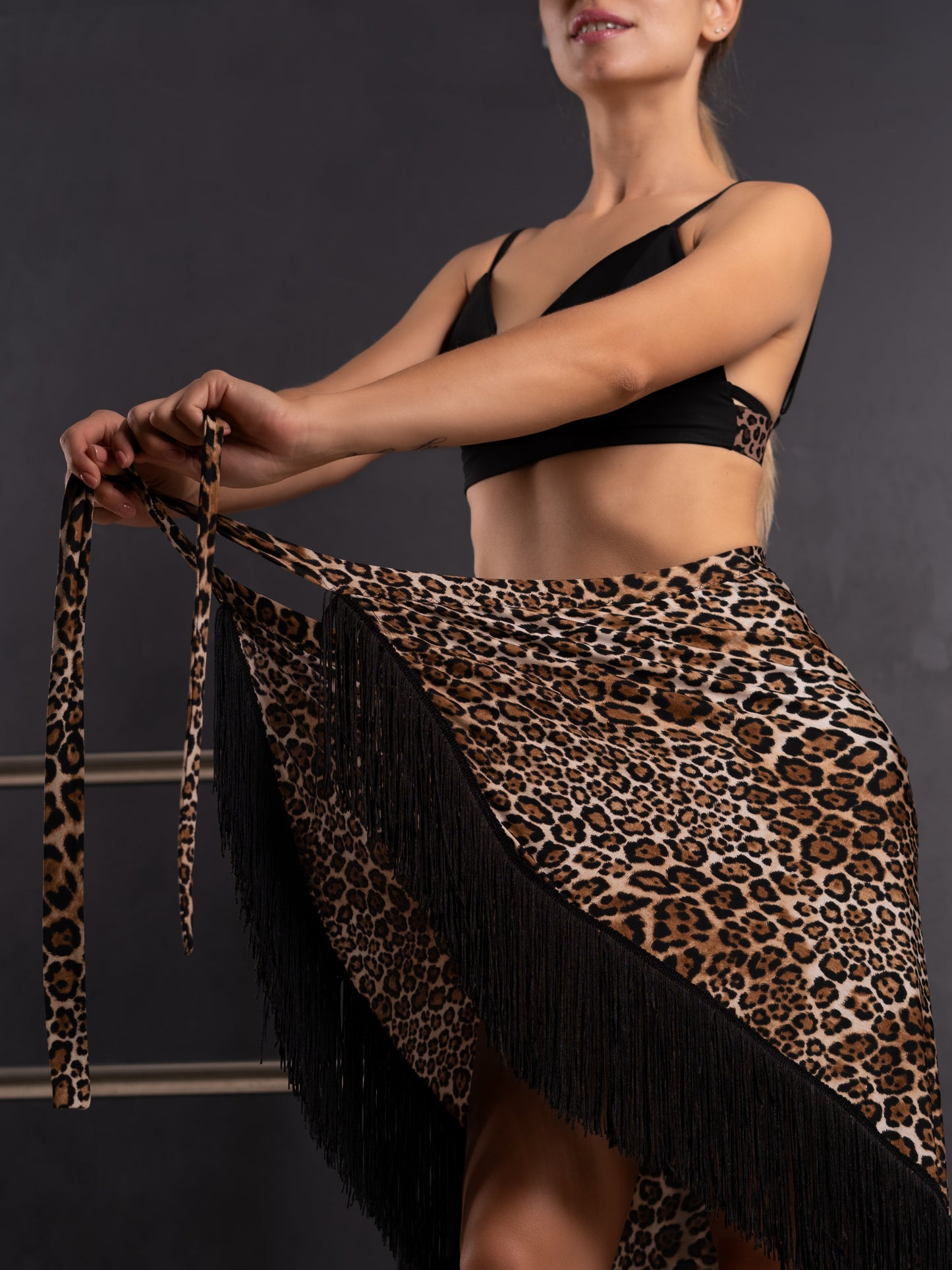 Wrap Skirt with Animal Print